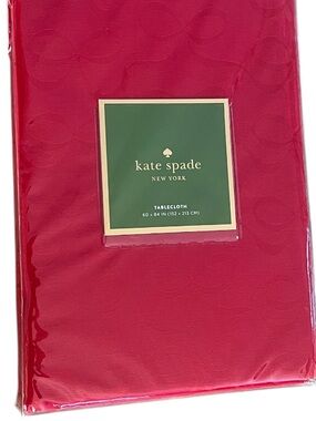 kate spade Red Tablecloth with Subtle Bow Detailing